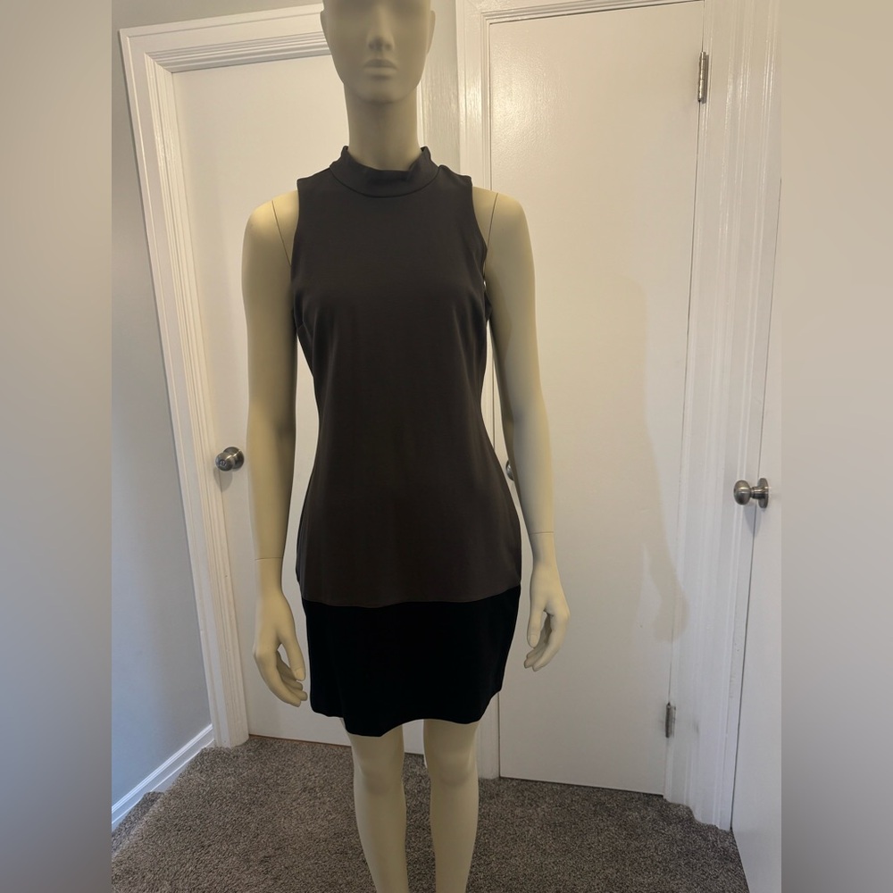 Green & Black Sleeveless Dress - Size L